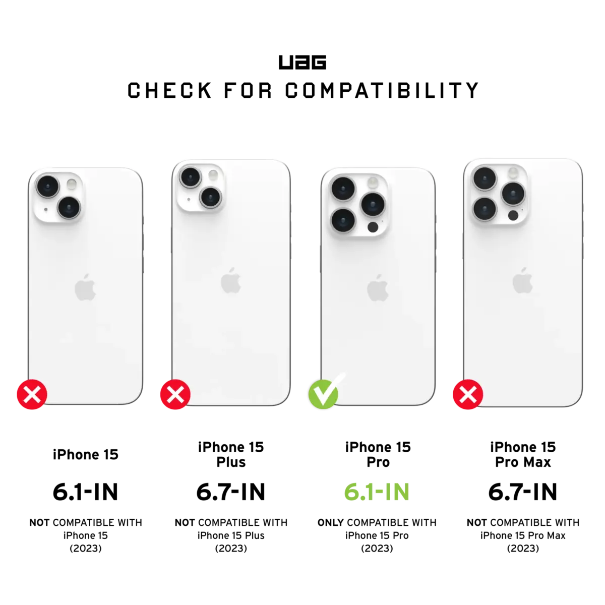 Uag Plyo For Magsafe Iphone 15 Pro Case - Ice/silver-113575