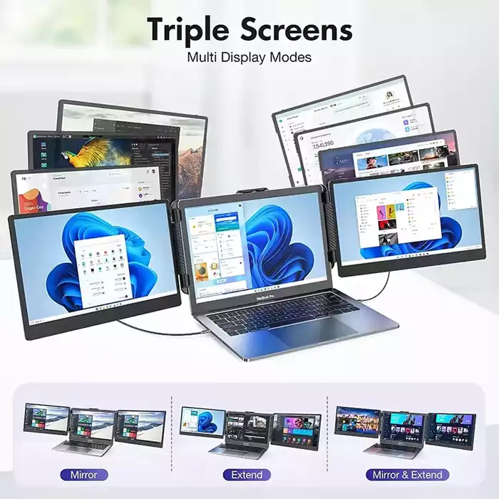 Gamvity S2 Triple Laptop Screen Extender 14" Fhd 1080p Ips Dual Portable Monitor For Laptop-114439 Gamvity S2 Triple Laptop Screen Extender 14" Fhd 1080p Ips Dual Portable Monitor For Laptop-114439