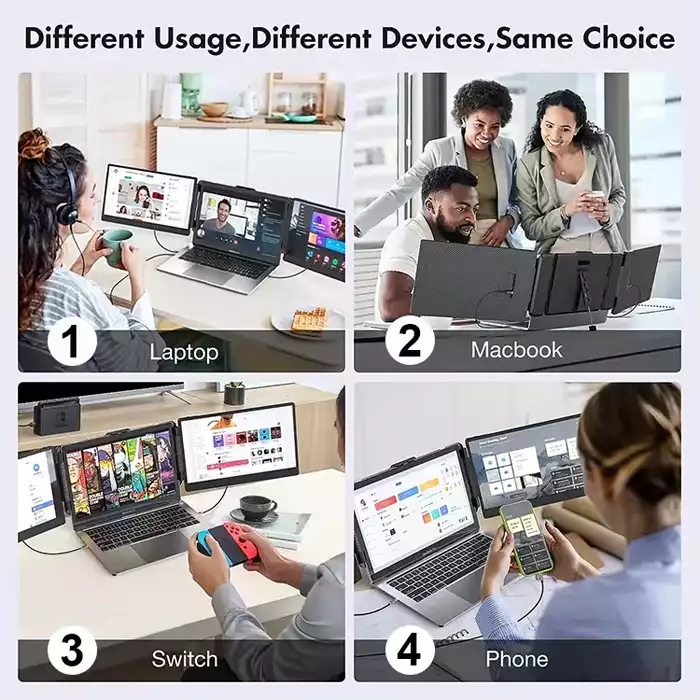 Gamvity S2 Triple Laptop Screen Extender 14" Fhd 1080p Ips Dual Portable Monitor For Laptop-114440 Gamvity S2 Triple Laptop Screen Extender 14" Fhd 1080p Ips Dual Portable Monitor For Laptop-114440