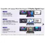 Gamvity S2 Triple Laptop Screen Extender 14" Fhd 1080p Ips Dual Portable Monitor For Laptop-114444