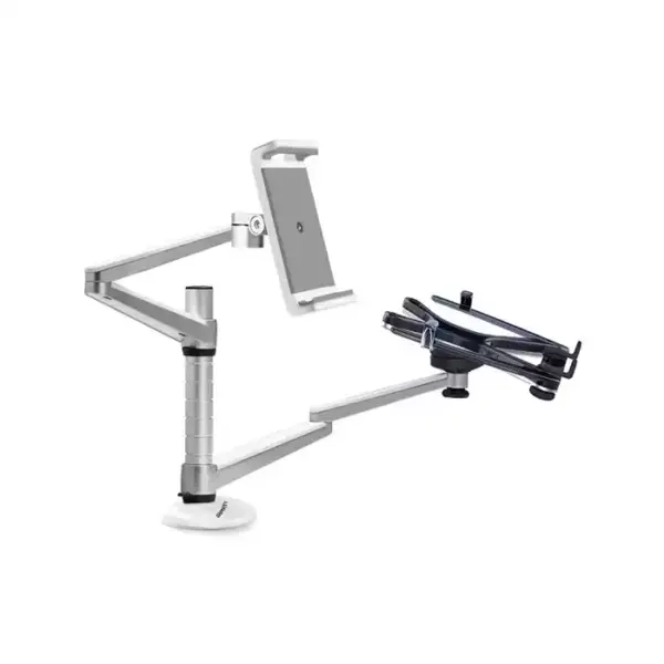 Gamvity Multi-functional Laptop And Tablet Dual Arm Mount Holder Stand Oa-9x - Silver-0