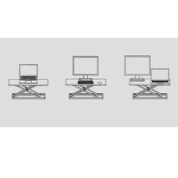 Gamvity Height Adjustable Foldable Standing Desk (30X20) inch ID-30 - Black-114519 Gamvity Height Adjustable Foldable Standing Desk (30X20) inch ID-30 - Black-114519