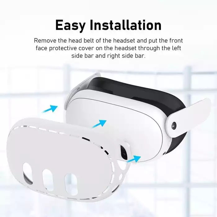 Silicone Protective Face Case For Meta Quest 3 - White-114742 Silicone Protective Face Case For Meta Quest 3 - White-114742