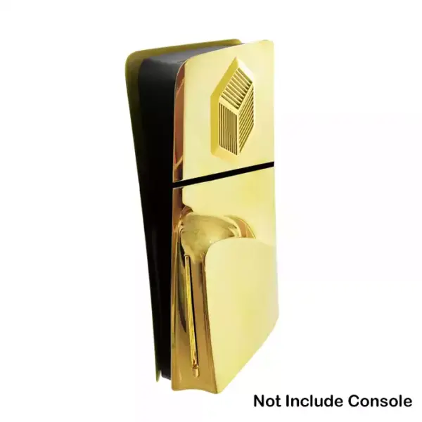Replacement Faceplate For Ps5 Console Slim Disk Version - Electroplated Gold-0
