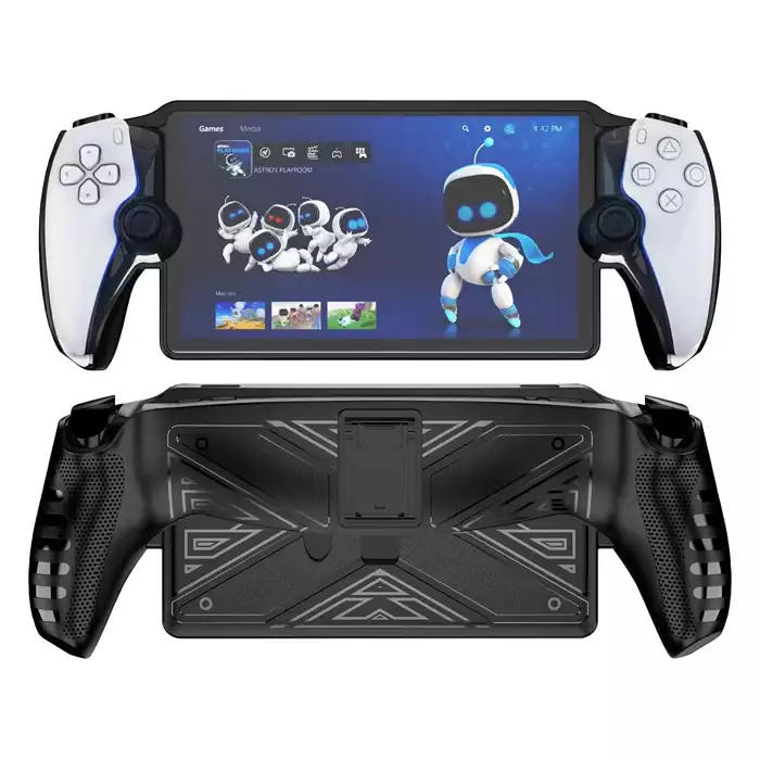 Protective Case With Stand For Playstation Portal - Black-0