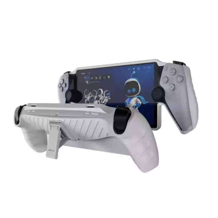 Tpu Stripe Case With Stand For Playstation Portal - White-0