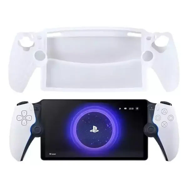 Silicone Anti-Fingerprint case For Playstation Portal - White-0