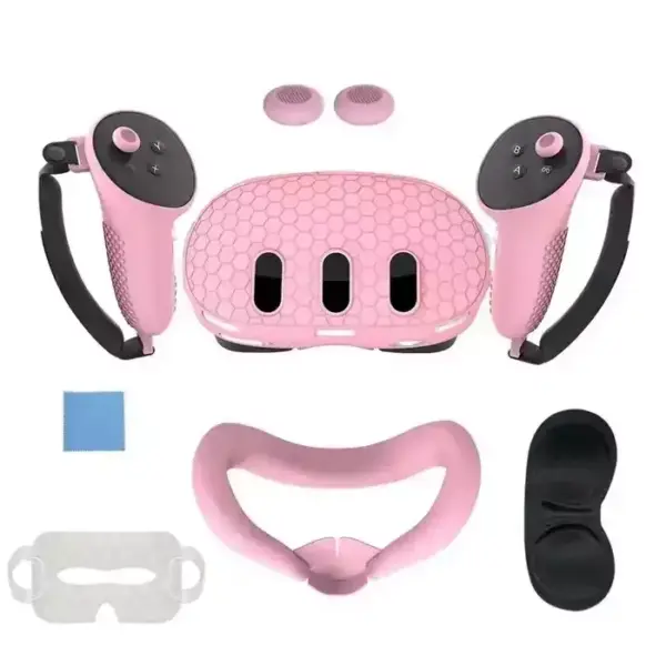 Silicone Kit For Meta Quest 3 with PP bag - Pink-0