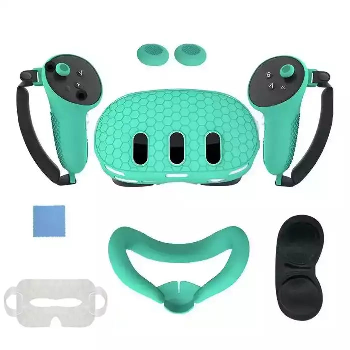 Silicone Kit For Meta Quest 3 with PP bag - Green-0