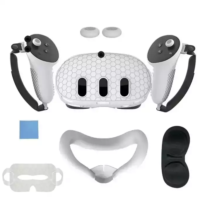 Silicone Kit For Meta Quest 3 with PP bag - White-0