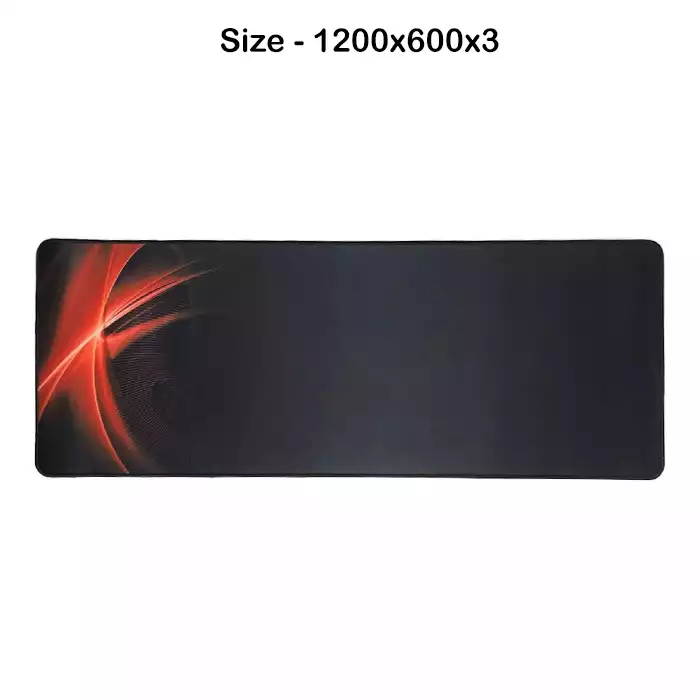 Gaming Mouse Pad - Black And Red (1200x600x3)-0