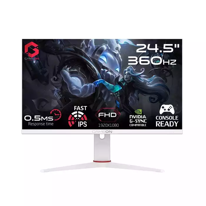 Gameon Goa24fhd360ips Artic Pro Series 24" Fhd, 360hz, Mprt 0.5ms, Hdmi 2.1, Fast Ips Gaming Monitor (Support Ps5) - White-0