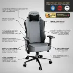 Cybeart Apex Series Gaming Chair - X11 Gray-115526