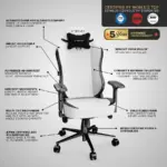 Cybeart Apex Series Gaming Chair - Arctic White-115556