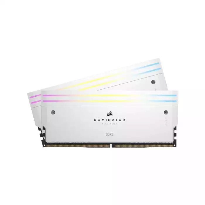 Corsair Dominator Titanium Rgb Ddr5 - 32gb (2x16gb) 6400mt/s Cl32 Memory Kit - White-0