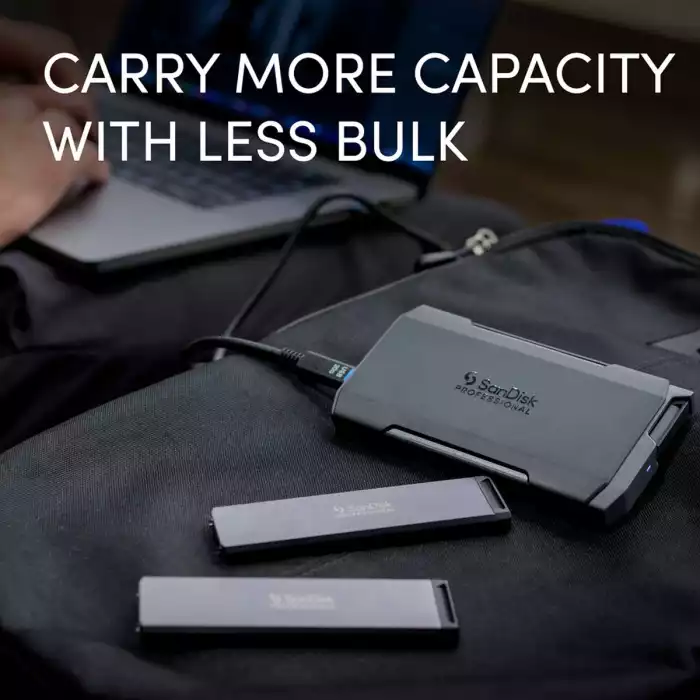 Sandisk Professional Pro-blade Ssd Mag 2tb - Up To 3000mb/s, Portable & Modular Nvme Usb-c With Enclosure-115835 Sandisk Professional Pro-blade Ssd Mag 2tb - Up To 3000mb/s, Portable & Modular Nvme Usb-c With Enclosure-115835