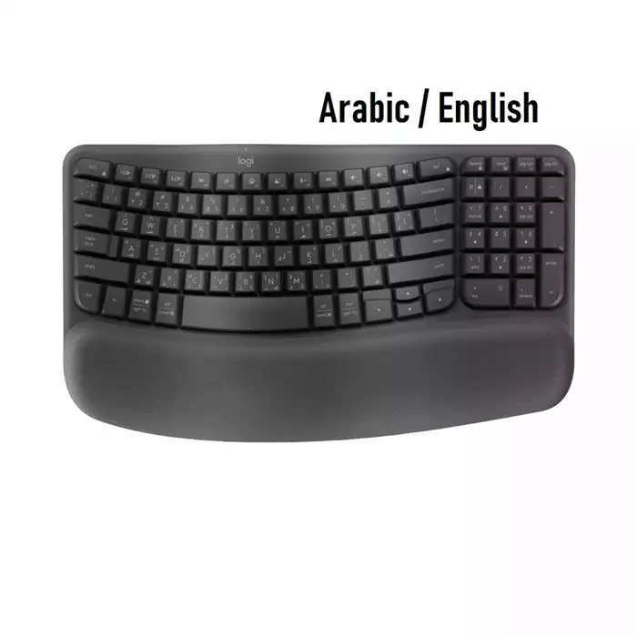 Logitech Wave Keys Ergonomic Wireless Keyboard – Arabic/english-0