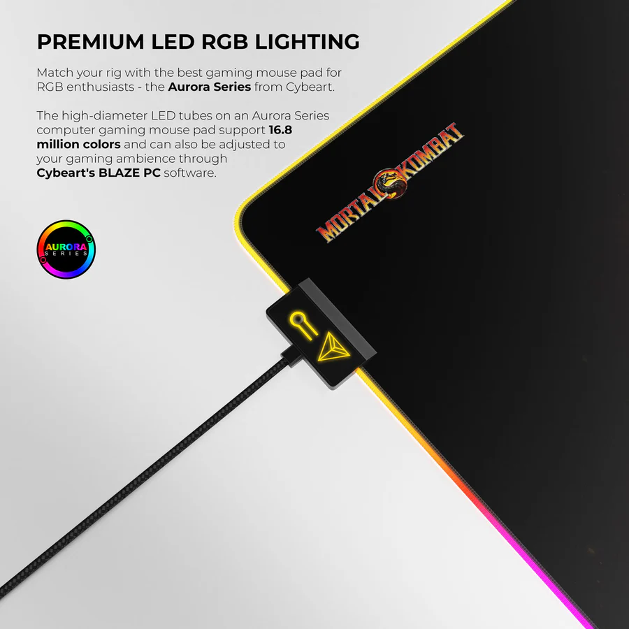 Cybeart Aurora Series Gaming Mouse Pad 900mm (Xxl) - Mortal Kombat-115915 Cybeart Aurora Series Gaming Mouse Pad 900mm (Xxl) - Mortal Kombat-115915