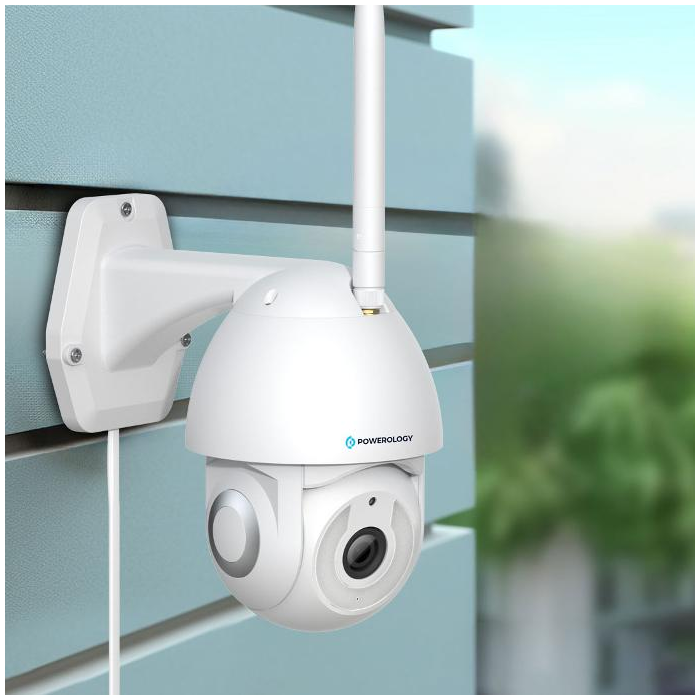 Powerology Advanced Smart Outdoor Waterproof Camera 4gsim 360% - White-116833 Powerology Advanced Smart Outdoor Waterproof Camera 4gsim 360% - White-116833