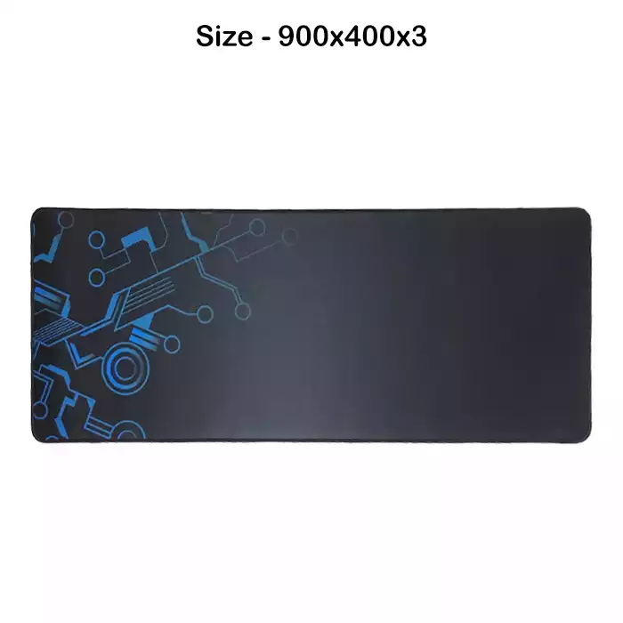 Gaming Mouse Pad - Black/Blue (900x400x3)-0
