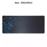 Gaming Mouse Pad - Black/Blue (800x300x3)-0