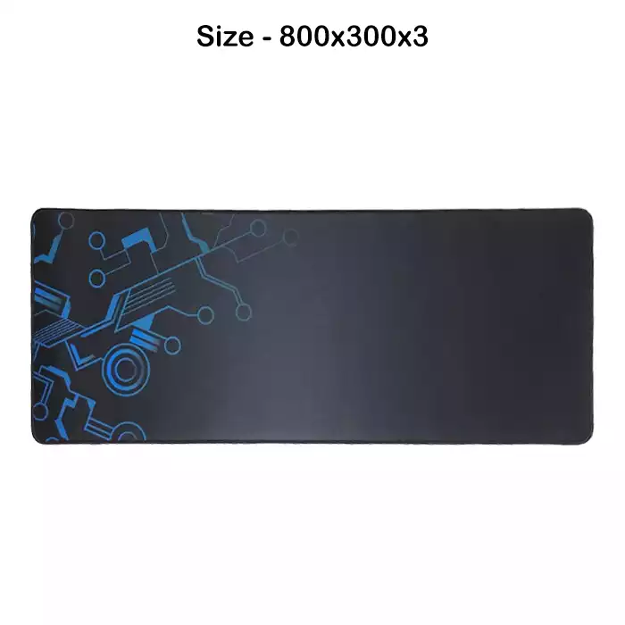 Gaming Mouse Pad - Black/Blue (800x300x3)-0