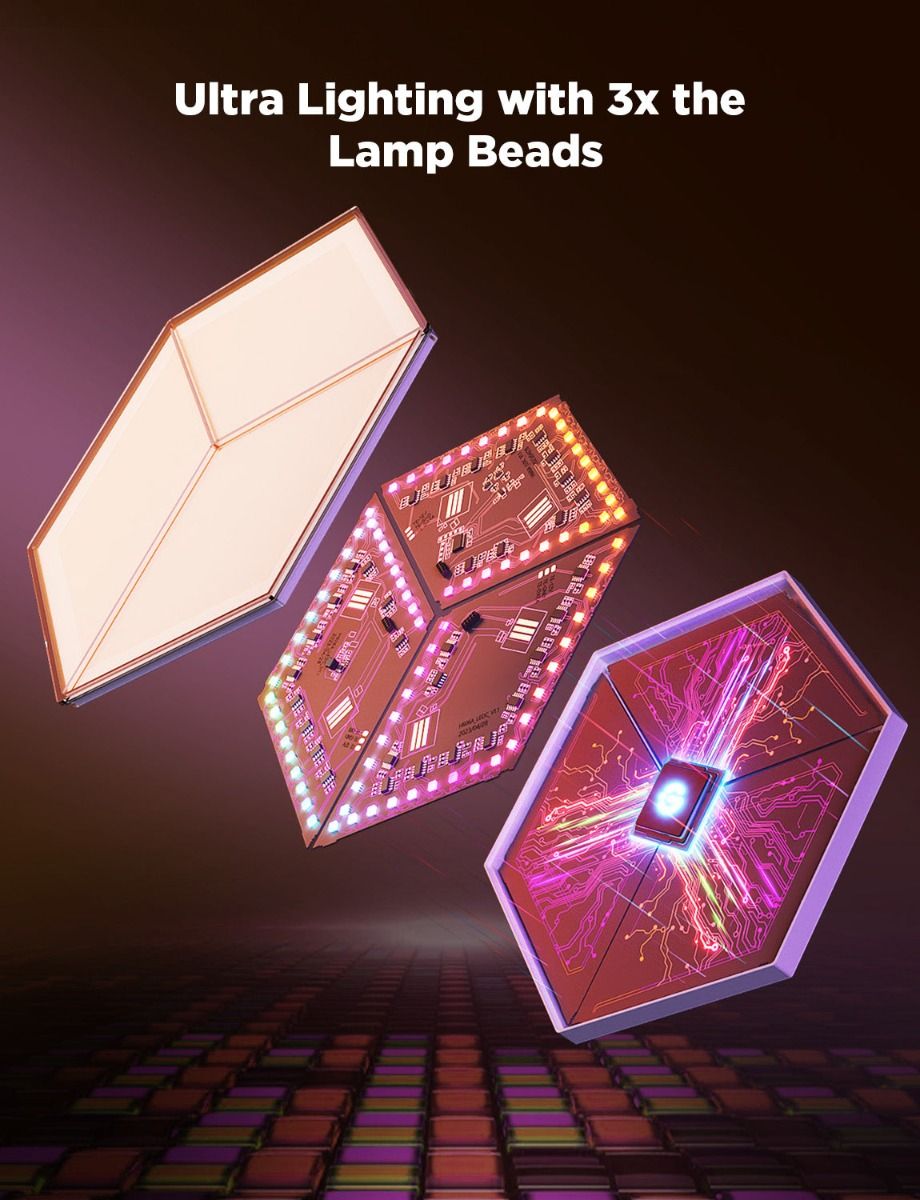 Govee Glide Hexagon Light Panels Ultra (7 PCS)-117892 Govee Glide Hexagon Light Panels Ultra (7 PCS)-117892