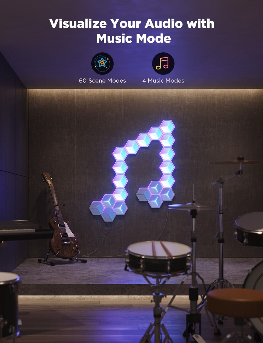 Govee Glide Hexagon Light Panels Ultra (7 PCS)-117893 Govee Glide Hexagon Light Panels Ultra (7 PCS)-117893