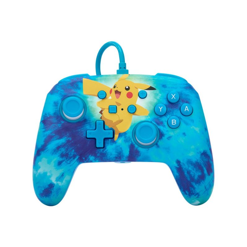PowerA | Enhanced Wired Controller for Nintendo Switch - Tie Dye Pikachu (Blue) -0 PowerA | Enhanced Wired Controller for Nintendo Switch - Tie Dye Pikachu (Blue) -0
