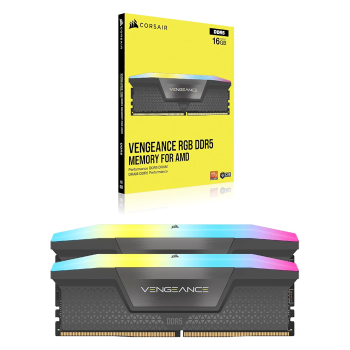 Corsair Vengeance Rgb Ddr5 Ram 32gb (2x16gb) 5600mhz Cl36 Amd Expo Icue Compatible Computer Memory - Grey-116942 Corsair Vengeance Rgb Ddr5 Ram 32gb (2x16gb) 5600mhz Cl36 Amd Expo Icue Compatible Computer Memory - Grey-116942