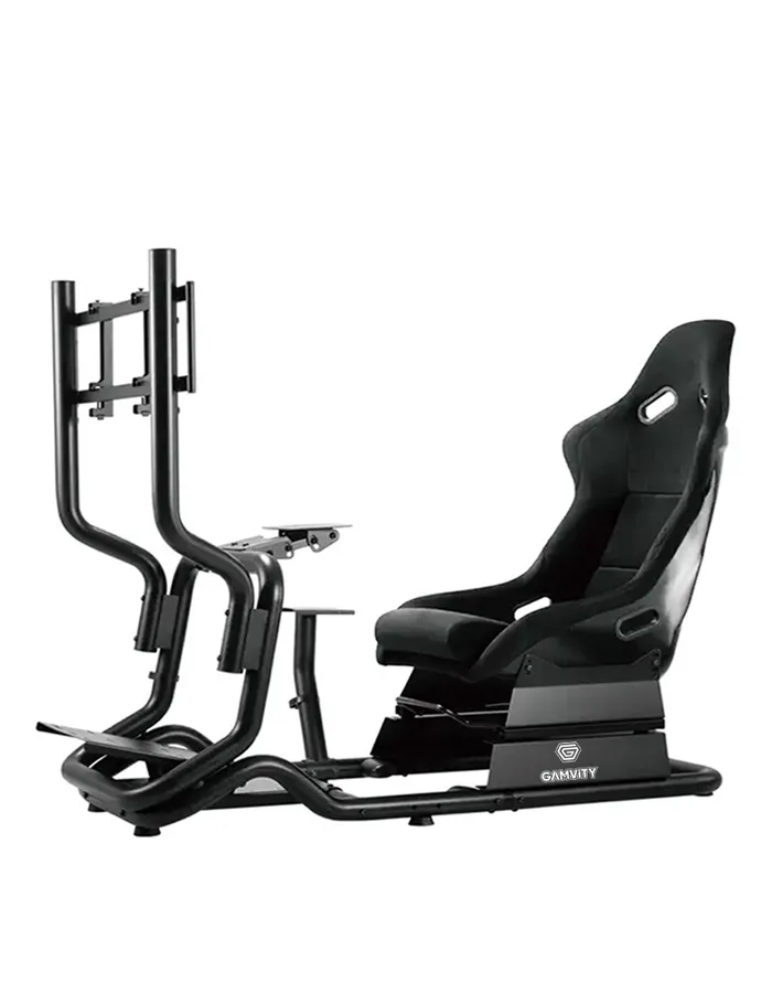 Gamvity Racing Car Seat Driving Simulator Chair With Wheel And Pedal Set & Shifter Bundle-117517 Gamvity Racing Car Seat Driving Simulator Chair With Wheel And Pedal Set & Shifter Bundle-117517