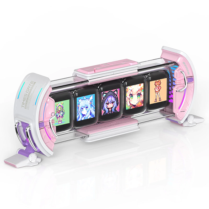 Divoom Times Gate | Pixel Art Informative Display - Pink-0