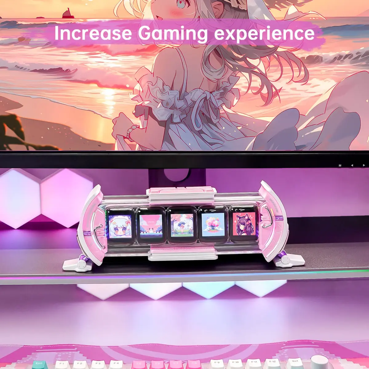 Divoom Times Gate | Pixel Art Informative Display - Pink-117695