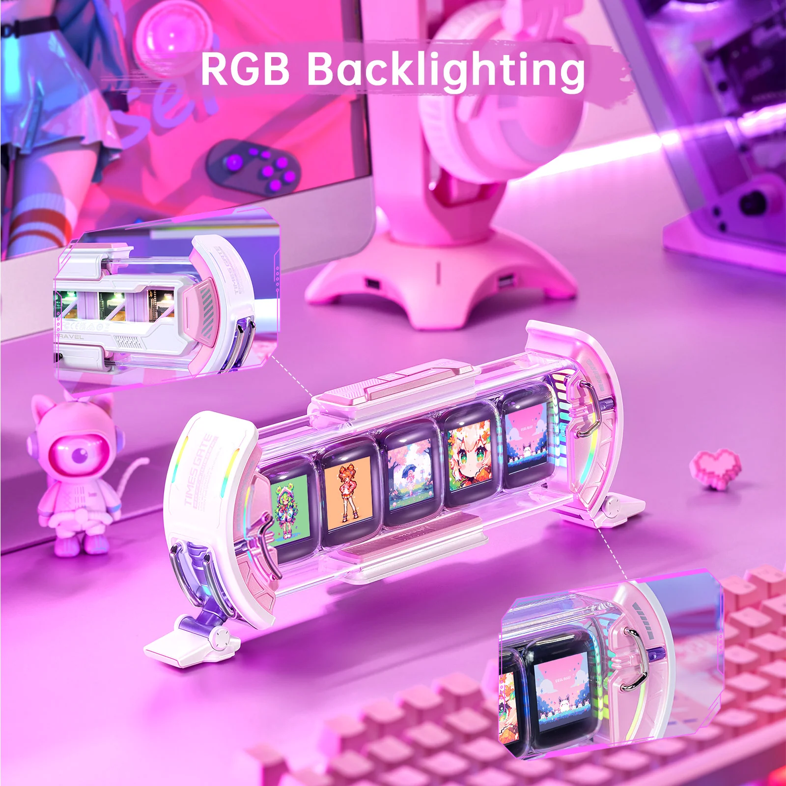 Divoom Times Gate | Pixel Art Informative Display - Pink-117696 Divoom Times Gate | Pixel Art Informative Display - Pink-117696