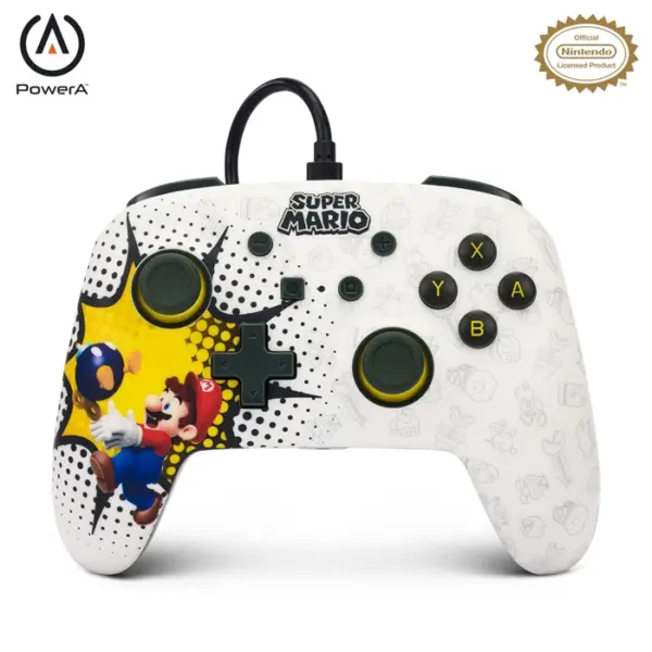 Powera Enhanced Wired Controller For Nintendo Switch - Bob-omb Blast-0