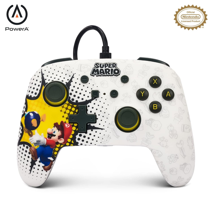 Powera Enhanced Wired Controller For Nintendo Switch - Bob-omb Blast-0 Powera Enhanced Wired Controller For Nintendo Switch - Bob-omb Blast-0