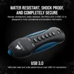 Corsair Flash Padlock 3 Secure Usb 3.0 Flash Drive - 256gb-119378