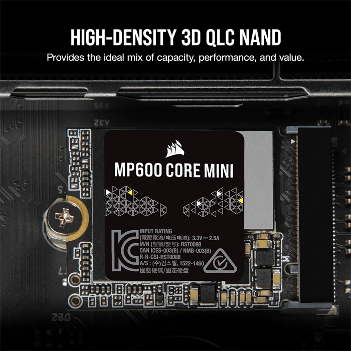 Corsair Mp600 Core Mini M.2 Nvme Pcie X4 Gen4 2 Ssd - 1tb-119418 Corsair Mp600 Core Mini M.2 Nvme Pcie X4 Gen4 2 Ssd - 1tb-119418