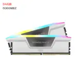Corsair Vengeance Rgb Ddr5 Ram 64gb (2x32gb) 6000mhz Cl40 Intel Xmp Icue Compatible Computer Memory - White-0
