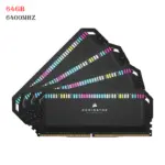Corsair Dominator Platinum Rgb Ddr5 Ram 64gb (4x16gb) 6400mhz Cl32 Intel Xmp Icue Compatible Computer Memory - Black-0