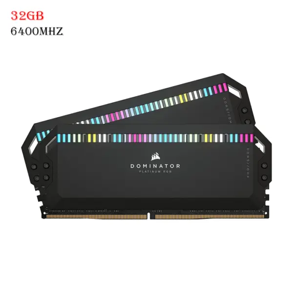 Corsair Dominator Platinum Rgb Ddr5 Ram 32gb (2x16gb) 6400mhz Cl32 Intel Xmp Icue Compatible Computer Memory - Black-0