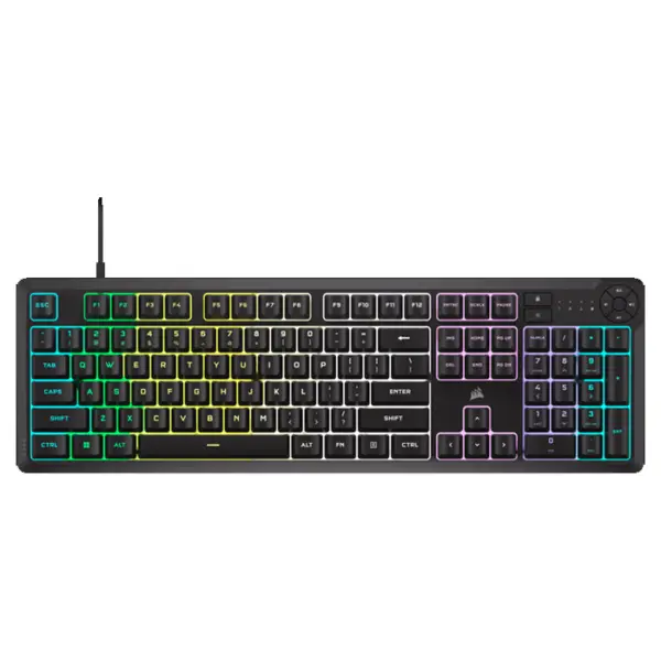 Corsair Icue K55 Core Rgb Wired Gaming Keyboard - Black (English)-0