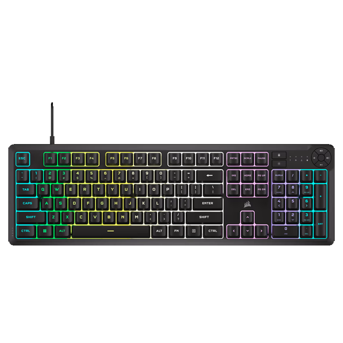 Corsair Icue K55 Core Rgb Wired Gaming Keyboard - Black (English)-0