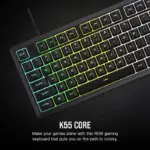 Corsair Icue K55 Core Rgb Wired Gaming Keyboard - Black (English)-119717