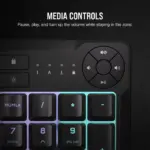 Corsair Icue K55 Core Rgb Wired Gaming Keyboard - Black (English)-119718