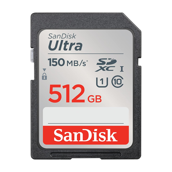 Sandisk 512gb Ultra Sdxc Uhs-i Memory Card - Up To 150mb/s, C10, U1, Full Hd, Sd Card-0
