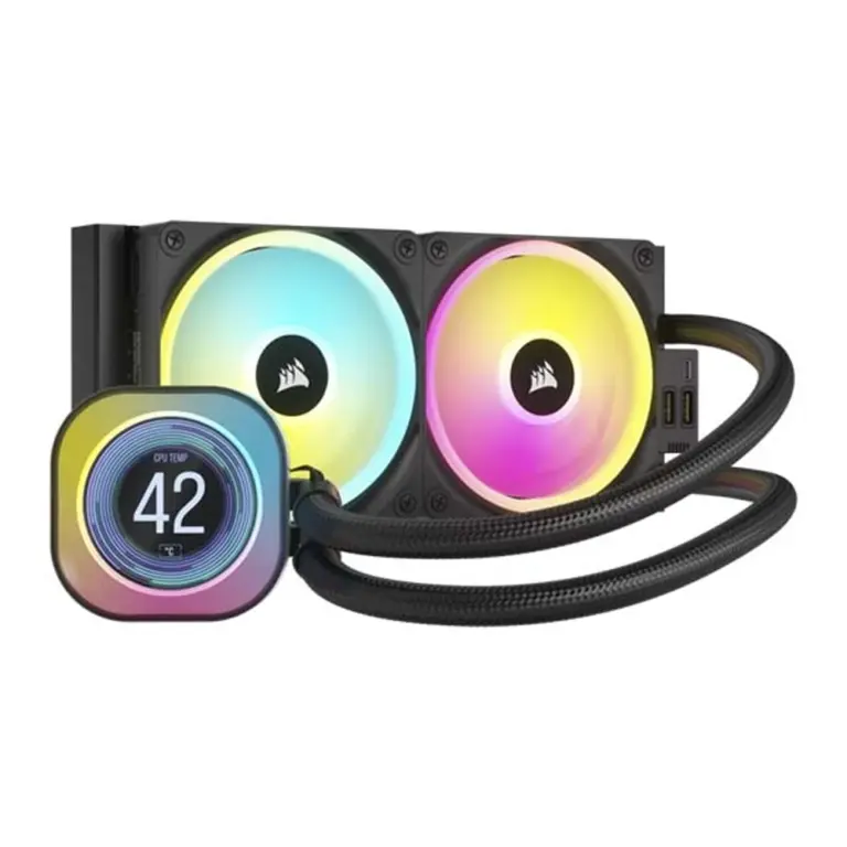 Corsair Icue Link H100i Lcd Rgb - 240mm Aio Cpu Liquid Cooler - Black-0