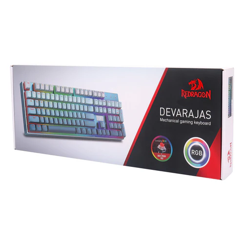 Redragon Devarajas Full-size Hot-swappable Rgb Mechanical Gaming Keyboard Dust-proof Red Switch-122079 Redragon Devarajas Full-size Hot-swappable Rgb Mechanical Gaming Keyboard Dust-proof Red Switch-122079
