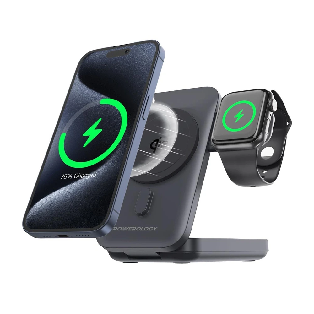 Powerology 10000mah Qi2 - 15w Iph15 Magsafe Power Bank - Black-122165 Powerology 10000mah Qi2 - 15w Iph15 Magsafe Power Bank - Black-122165