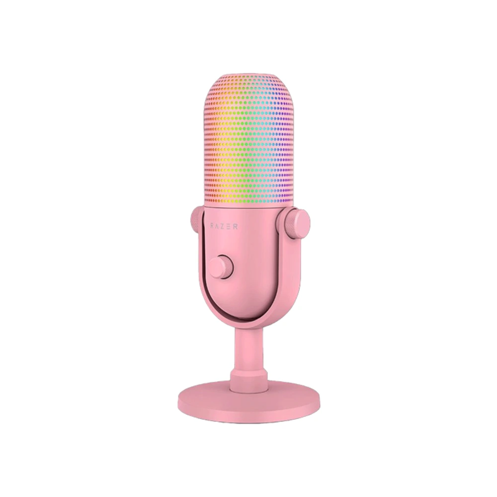 Razer Seiren V3 Chroma Rgb Usb Microphone With Tap-to-mute, Supercardioid Condenser Mic - Quartz-0 Razer Seiren V3 Chroma Rgb Usb Microphone With Tap-to-mute, Supercardioid Condenser Mic - Quartz-0